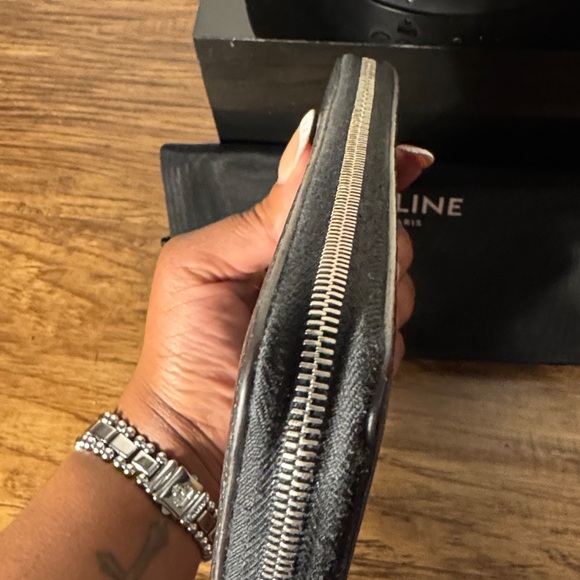 Celine Midnight Black Zip Wallet - Picture 5 of 12